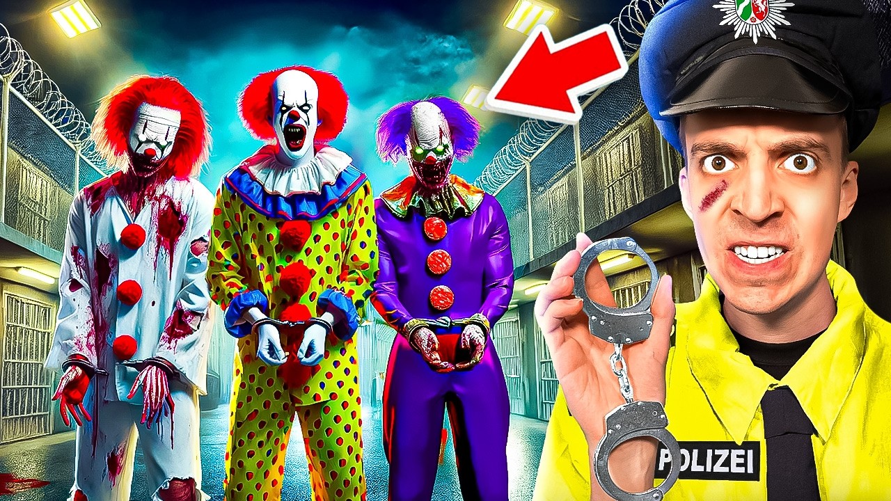 DREI HORROR CLOWNS werden von POLIZEI VERHAFTET! 🤡😱 (Gef&auml;ngnis)