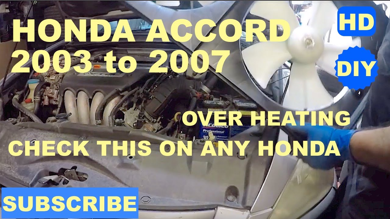 Honda Accord Over heating, Bad Radiator Fan Diagnosed EASY FIX DIY