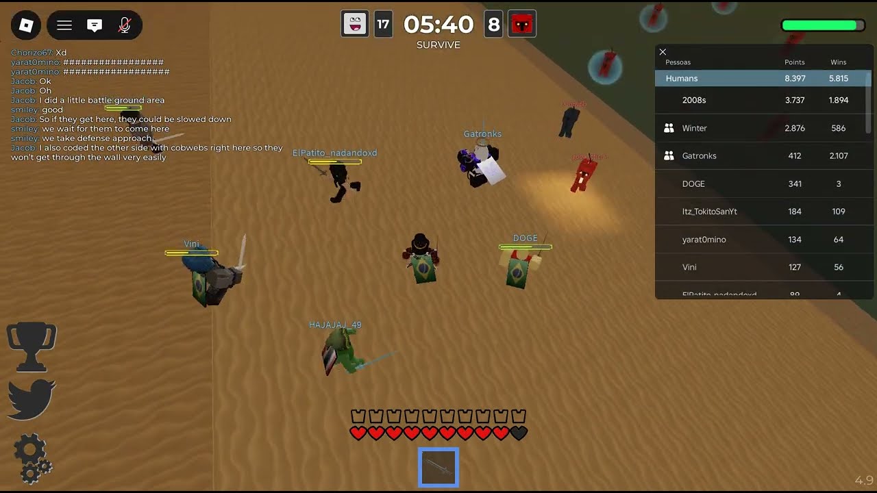 Creature Chaos #2 | (without armor items and with a stone sword.)