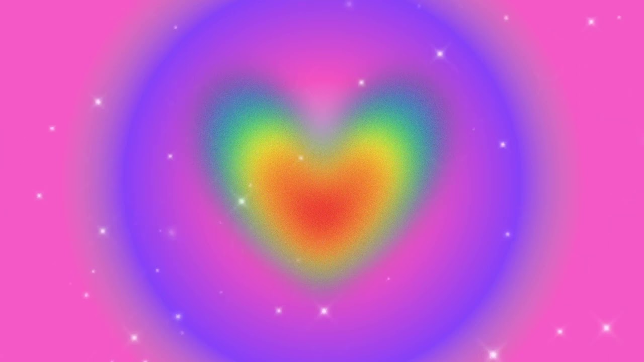 Barbie Pink Heart Fairy Dust Aesthetic Gradient Radial Background Screensaver 🛼