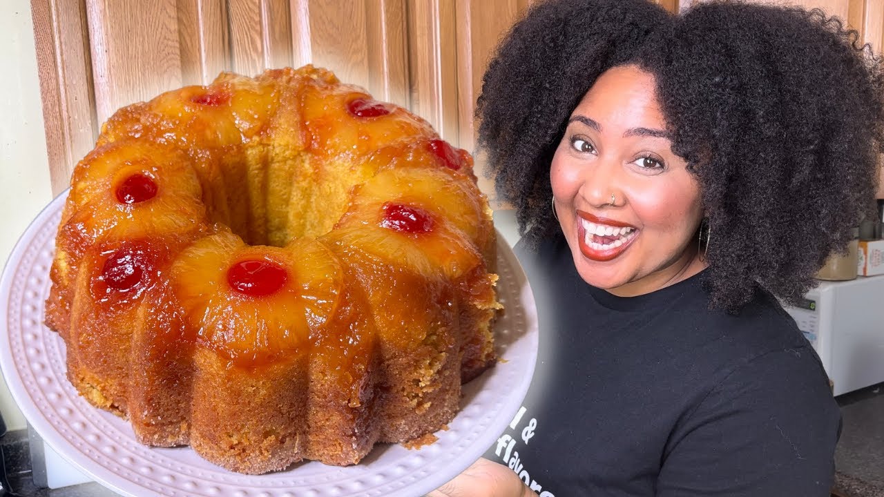 The Secret to The BEST Pineapple Upside Down PoundCake Revealed! MOIST And DELICIOUS!