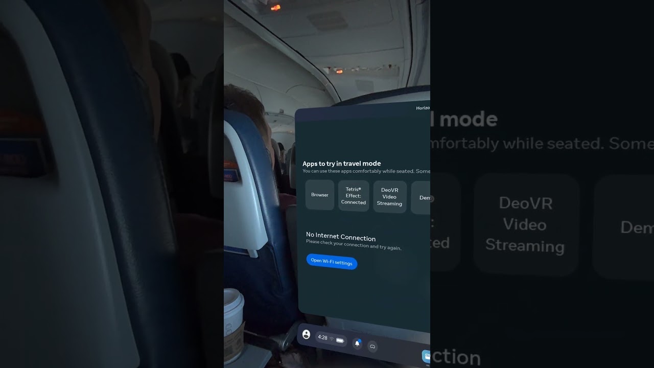 Meta Quest 3 Travel Mode demo on Sun Country Airlines! #Quest3