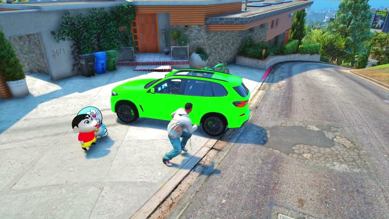 Shinchan Doraemon ' New Flying Super Car ' in GTA 5 | Paradox FTW