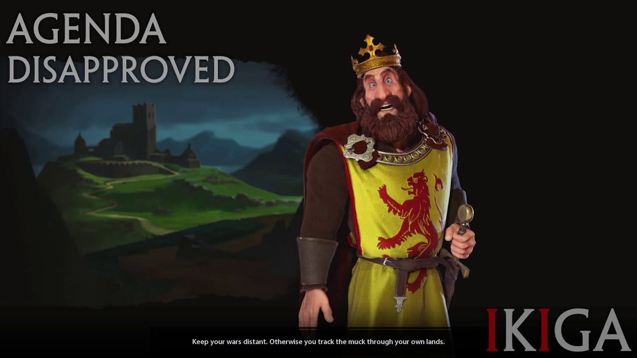 SCOTLAND - ROBERT THE BRUCE MASTER WAYNE ALL VOICED QUOTES & DENOUNCE - CIV VI RISE AND FALL DLC