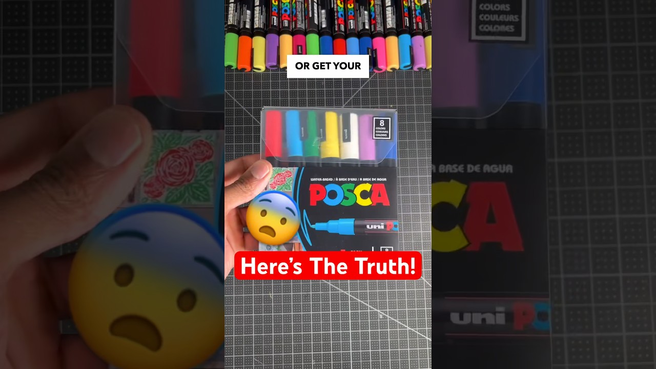 Стоят ли маркеры Posca шумихи? 🤔 (вроде как) #Рисование #искусство #шорты