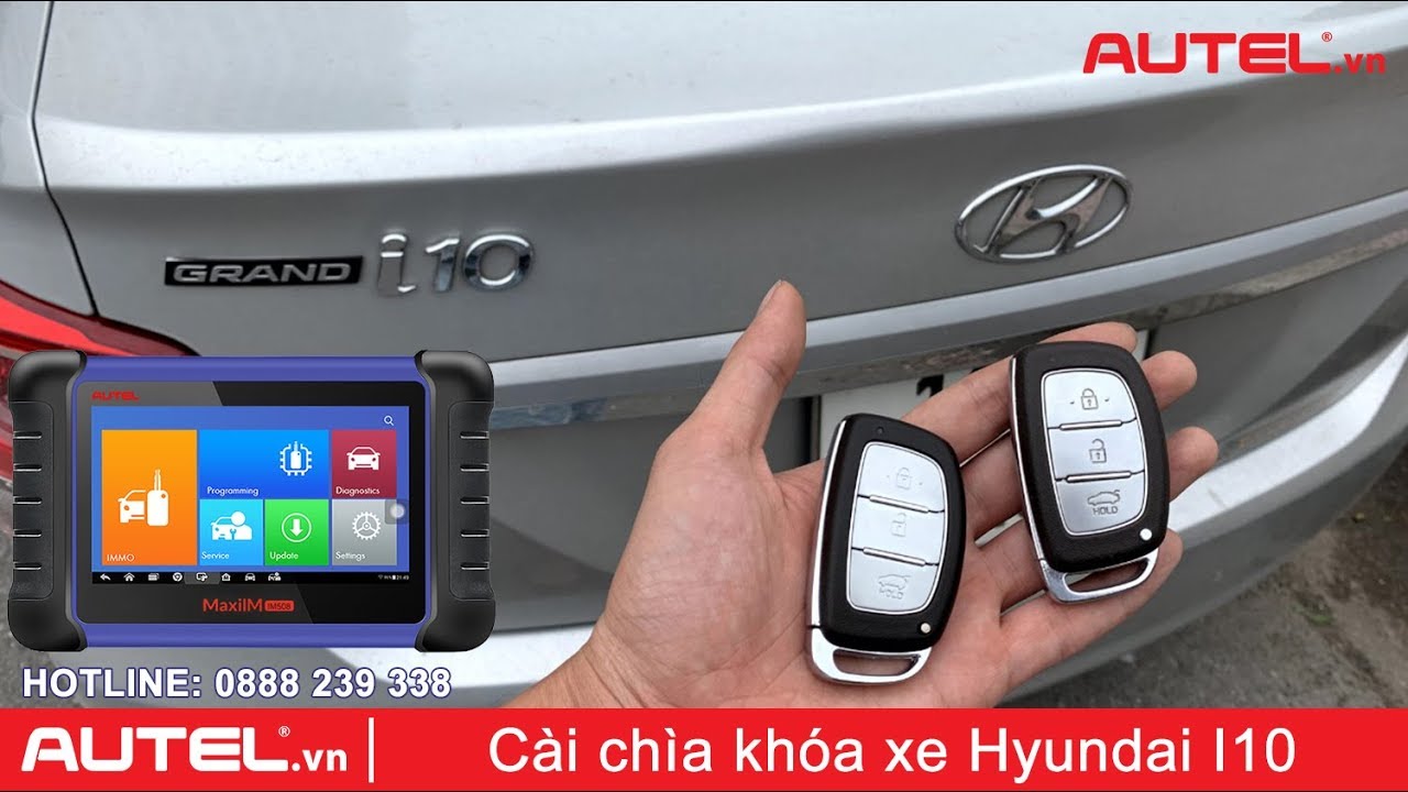 Read pass code và cài chìa khóa thông minh Hyundai I10
