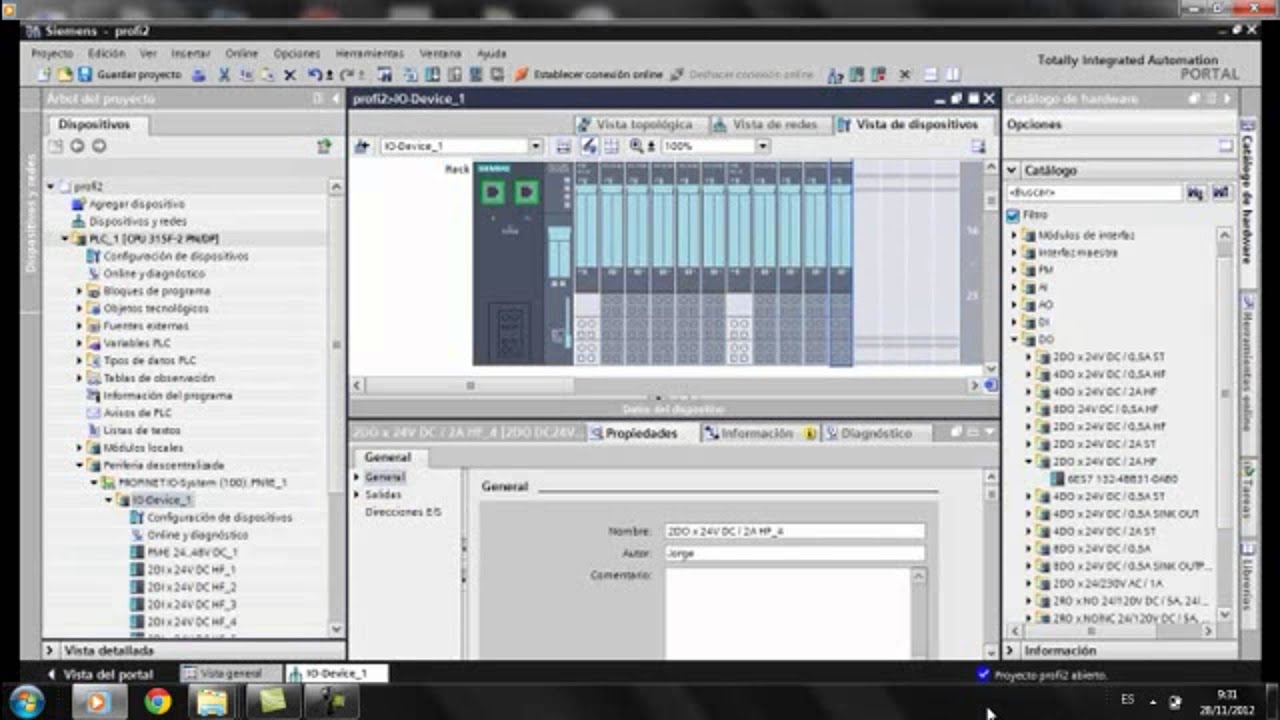 CONEXION SIEMENS S7 300 PD PROFINET
