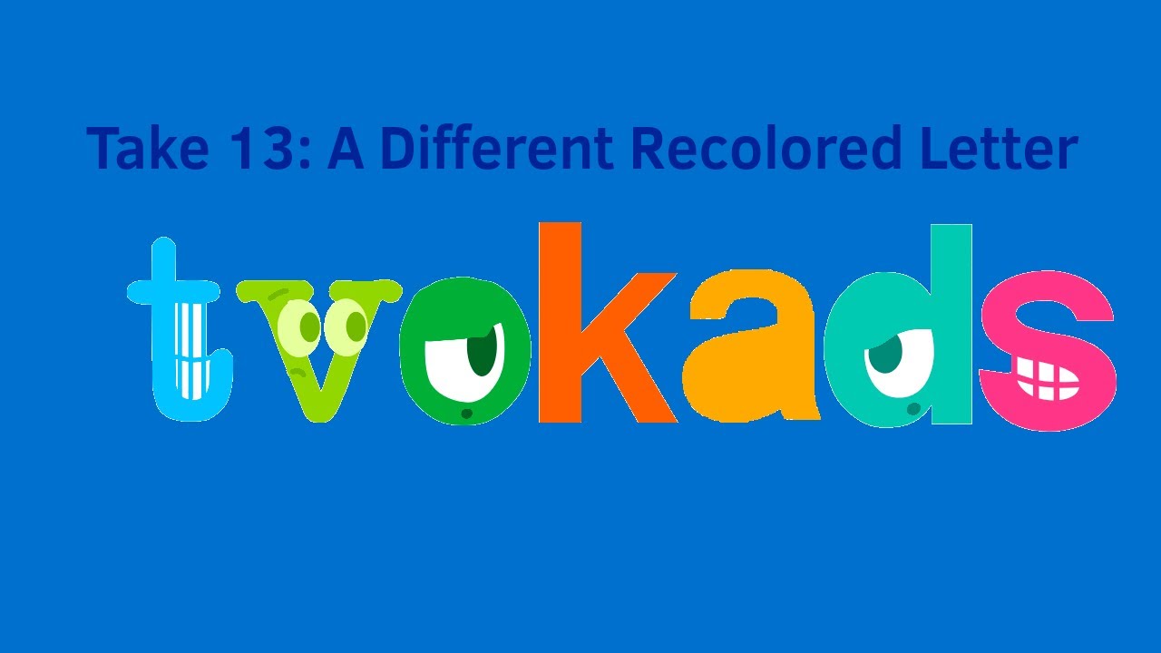 BJ's TVOkids Logo Bloopers Take 13: A Different Recolored Letter