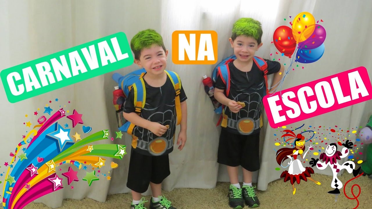GÊMEOS INDO PULAR CARNAVAL NA ESCOLA