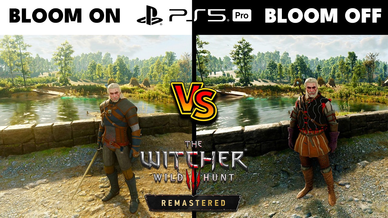 The Witcher 3 Remastered | PS5 Pro VS 5080 Ultra PC - Bloom ON VS Bloom OFF Comparison [4K Gameplay]