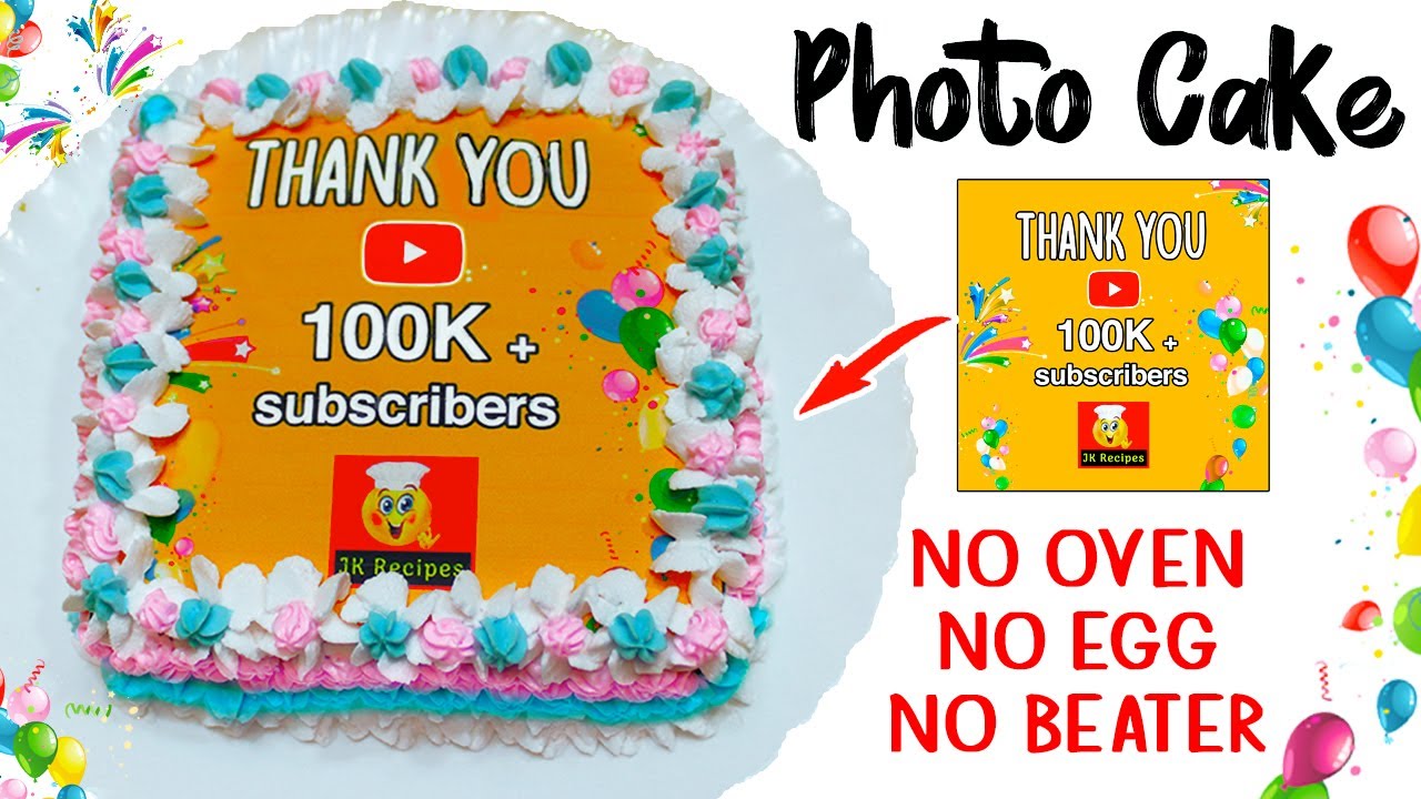 Photo Cake Recipe at Home - 100K Family Special Video - Eggless Chocolate Cake recipe in Tamil