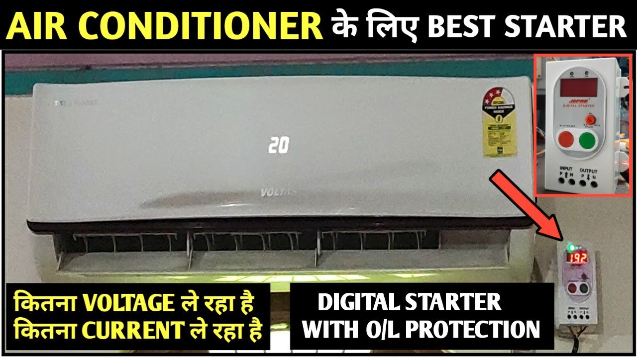 Single Phase Digital Starter Connection With AC! Air Conditioner Starter! @SNTECHNICAL