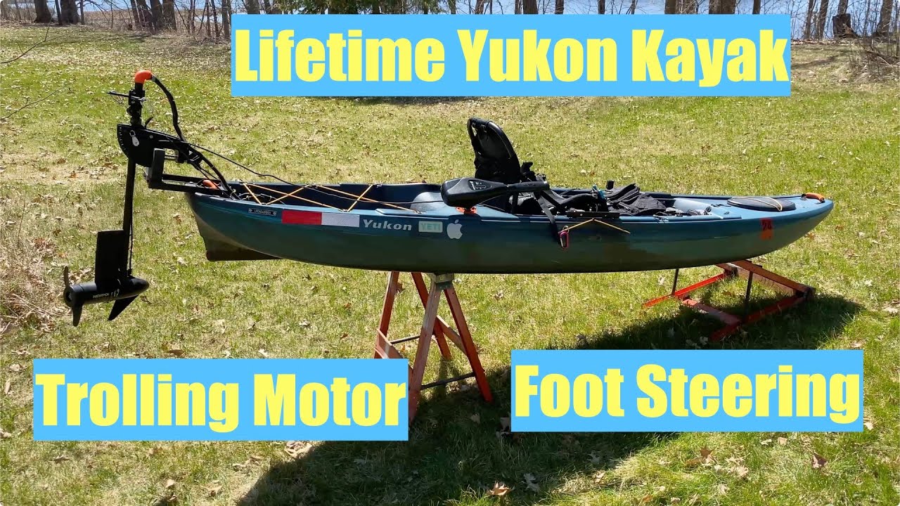 Lifetime Yukon Angler 116 Kayak with Trolling Motor and Foot Steering