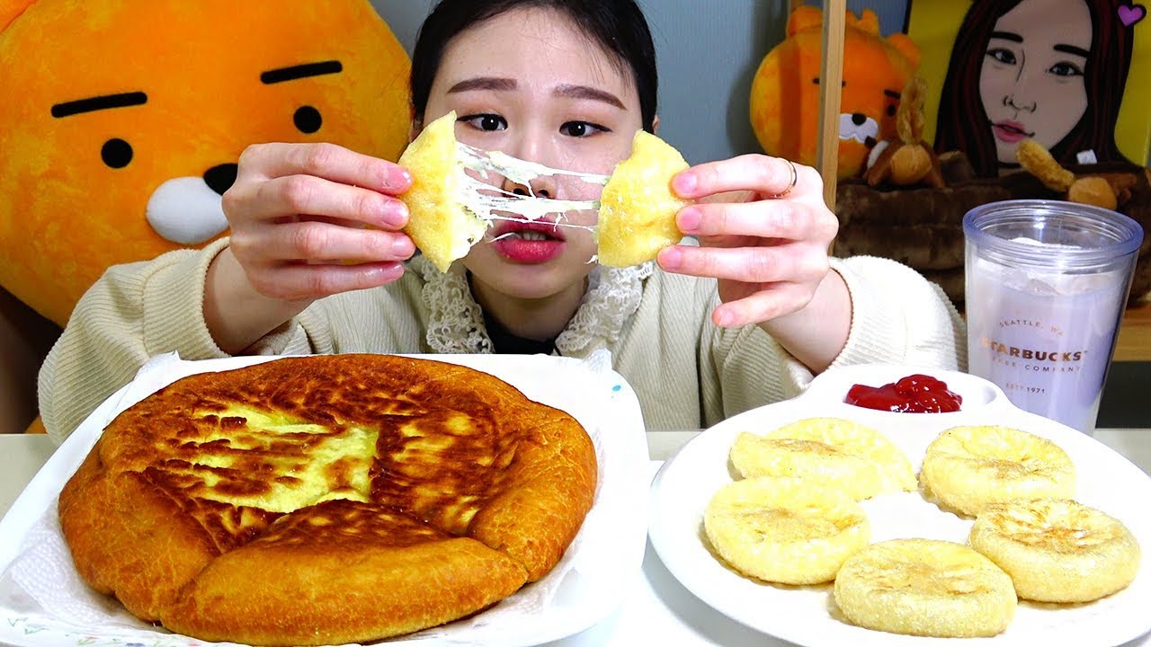 왕달달해 대형호떡 모짜렐라호떡만두 먹방 Mukbang