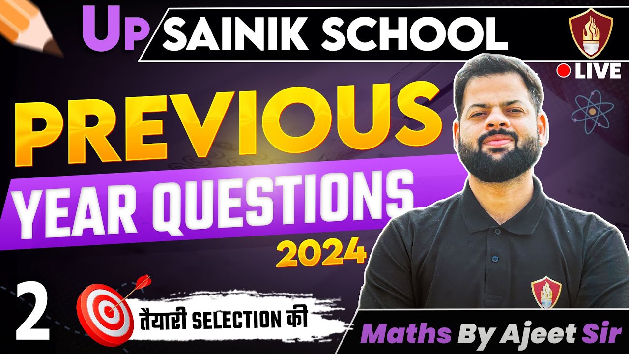 UP Sainik School 2025 | Maths Previous Year Questions | Sainik Coaching Math Class 6