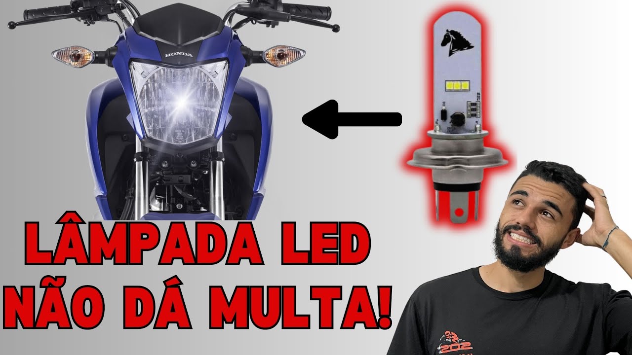 PODE USAR LAMPADA LED NO FAROL DA MOTO?