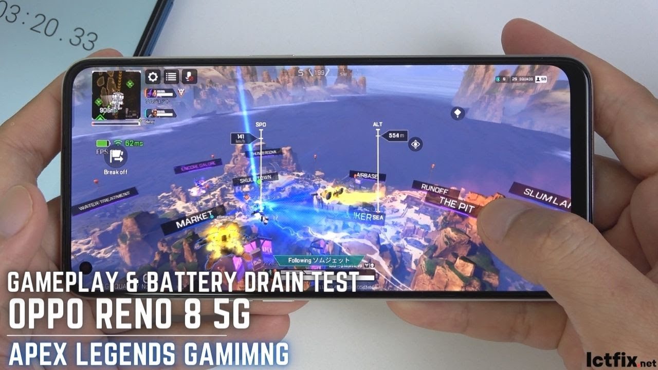 Oppo Reno8 5G Apex Legends Mobile Gaming test | Dimensity 1300, 90Hz Display