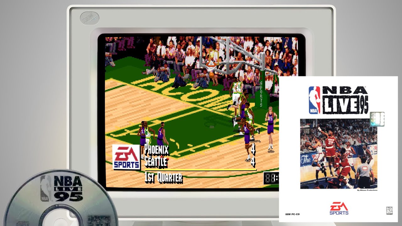 NBA Live 95 - Electronic Arts, 1995 - IBM PC (4K)