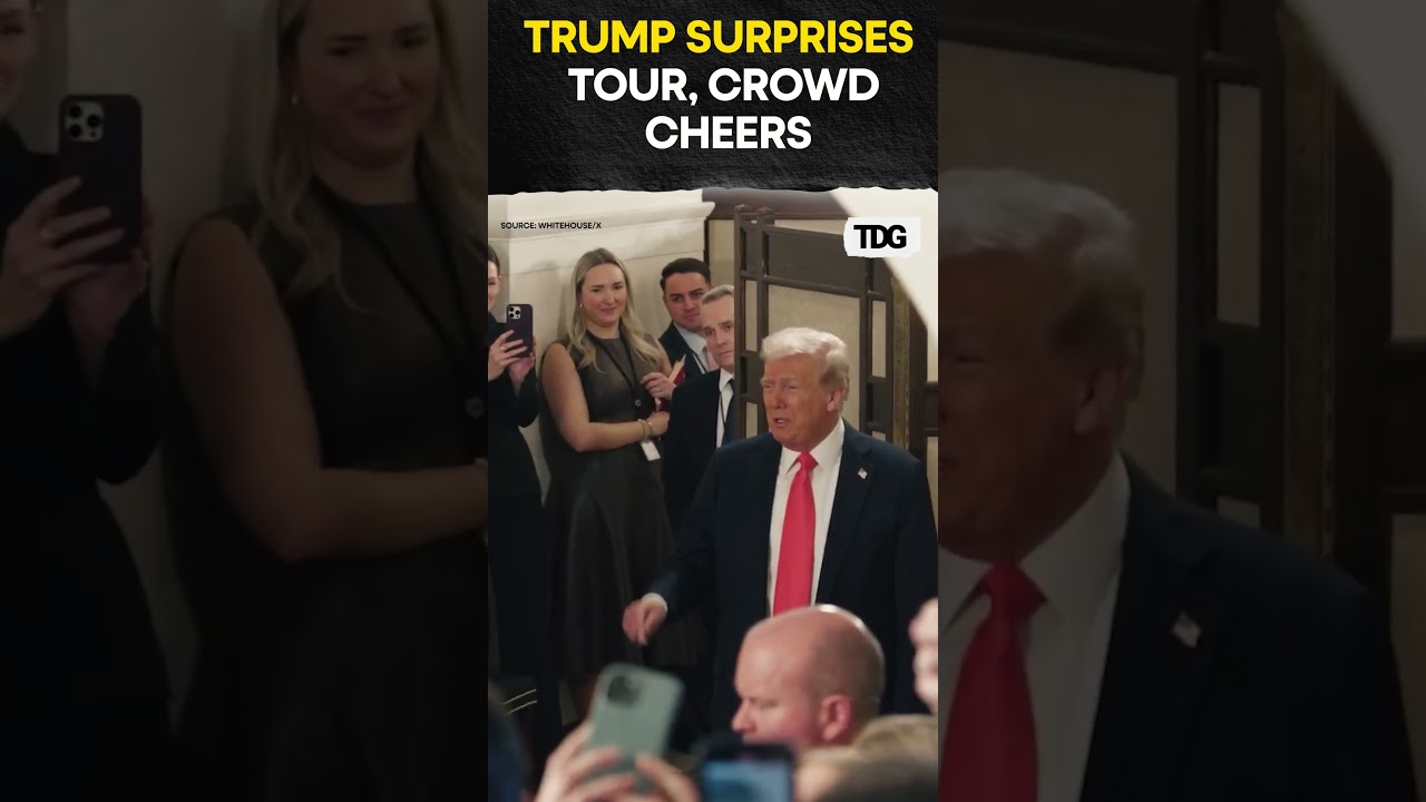 #watch President Trump Surprises First White House Tour, CROWD ERUPTS IN &lsquo;USA&rsquo; CHANTS