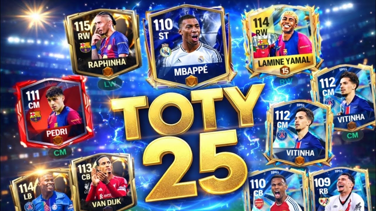 Echipa Mea TOTY 25 pe FC Mobile 🔥⚽️