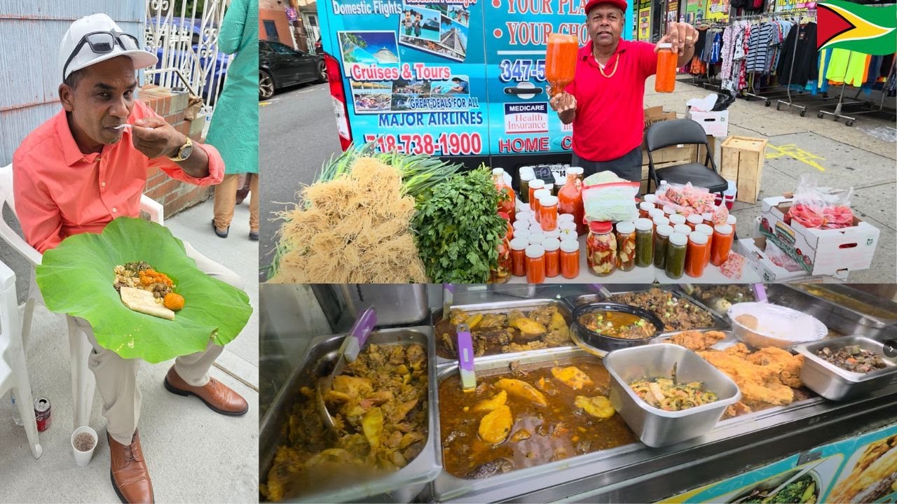 🇬🇾 Ресторан и пекарня «7 Curry в гайанском стиле», «3 Sister's» и «Shanta's» на Либерти-авеню #ед...