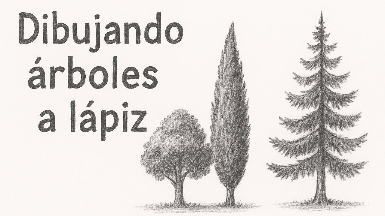 Cómo dibujar árboles a lápiz - Parte 2