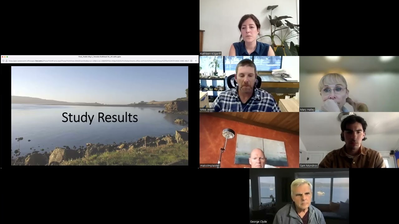 Tomales Bay Bulkhead Vulnerability Assessment Study Public Meeting 2