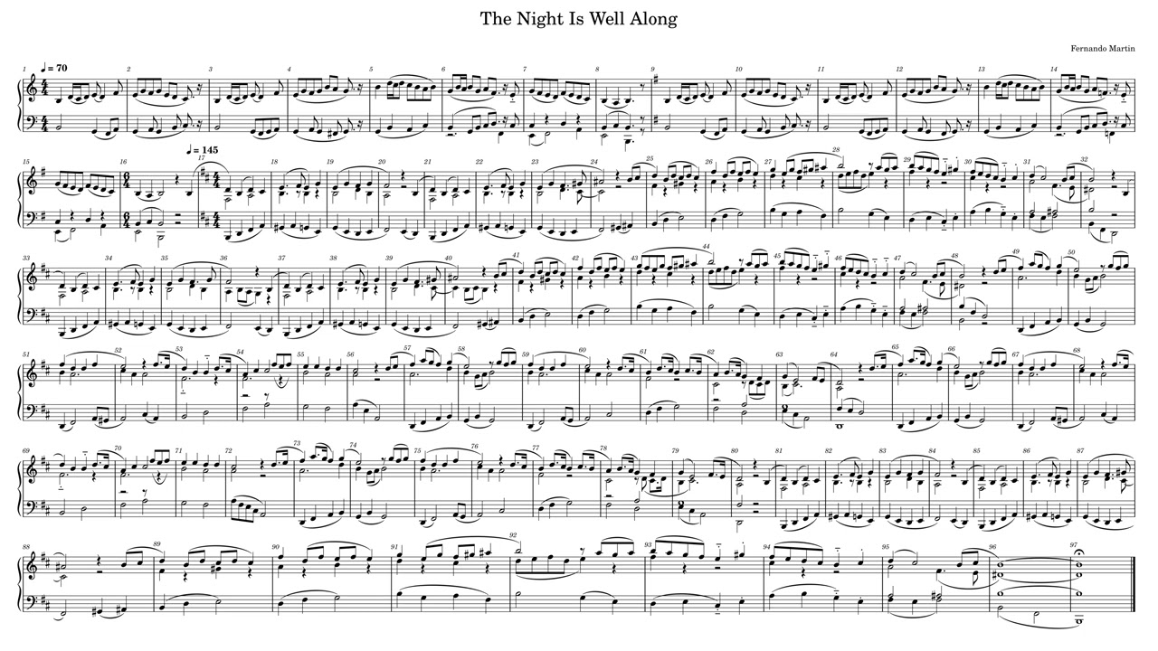 Fernando Martin - The Night Is Well Along (Harpsichord piece in B Minor)