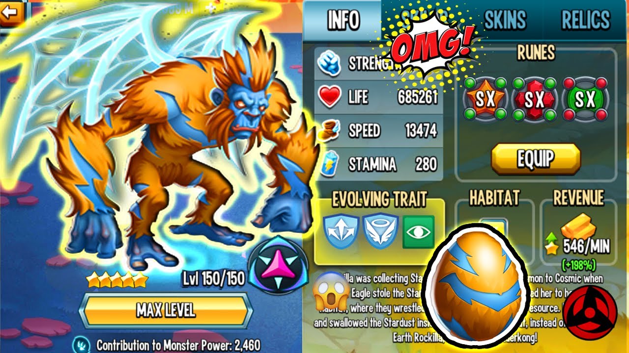 🔴Monster Legends: My New Mitico THUNDERKONG level 250 P2W review combat Pvp Skin