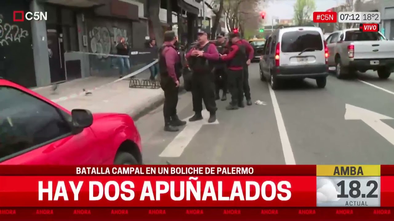 BATALLA CAMPAL en un BOLICHE de PALERMO: HAY DOS APUÑALADOS y VARIOS DETENIDOS