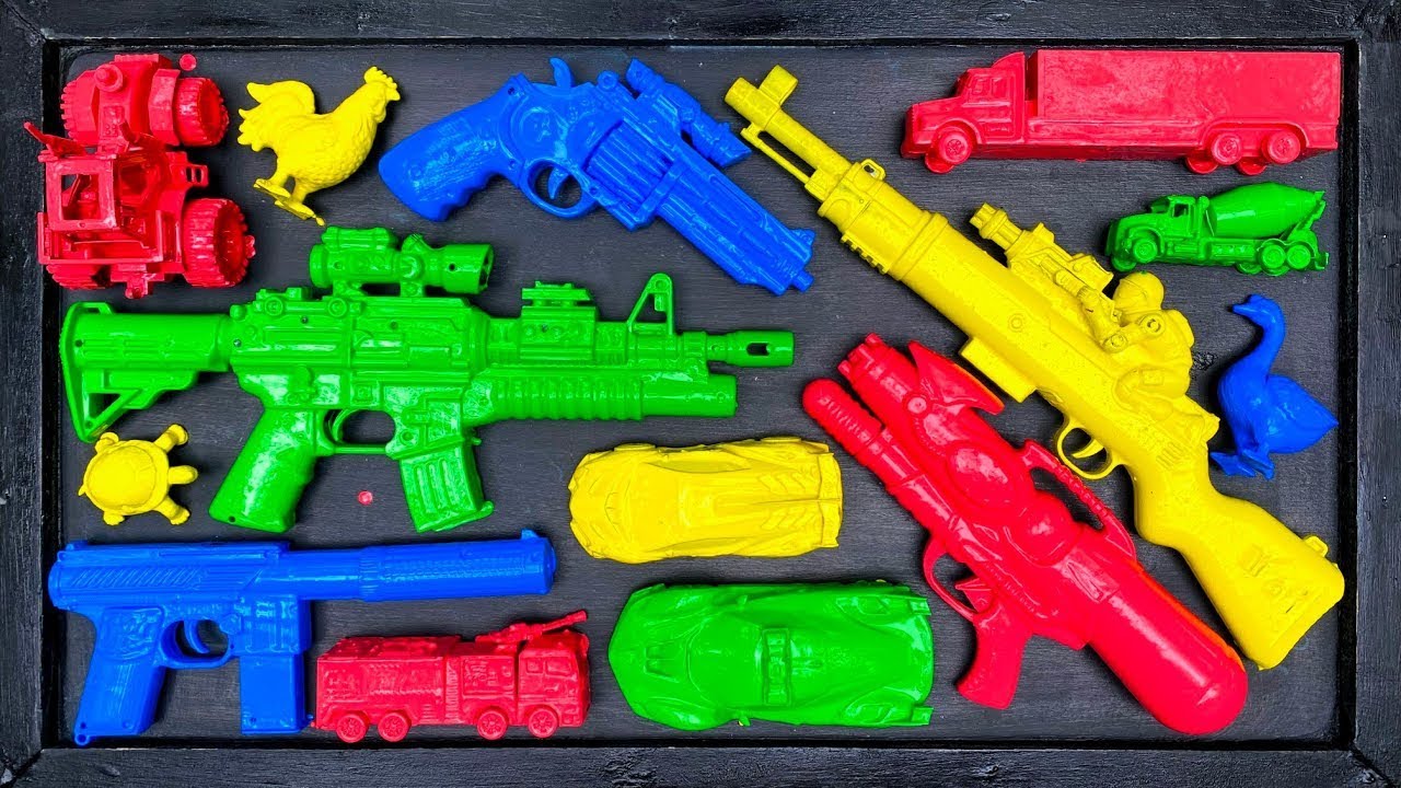 Membersihkan Nerf AK47, Shotgun, Sniper Rifle, Assault Rifle, Glock Pistol, M16, Machine Gun, Hulk