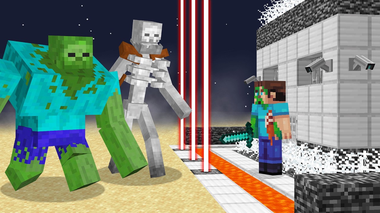 Мутантные существа против самого безопасного дома Minecraft