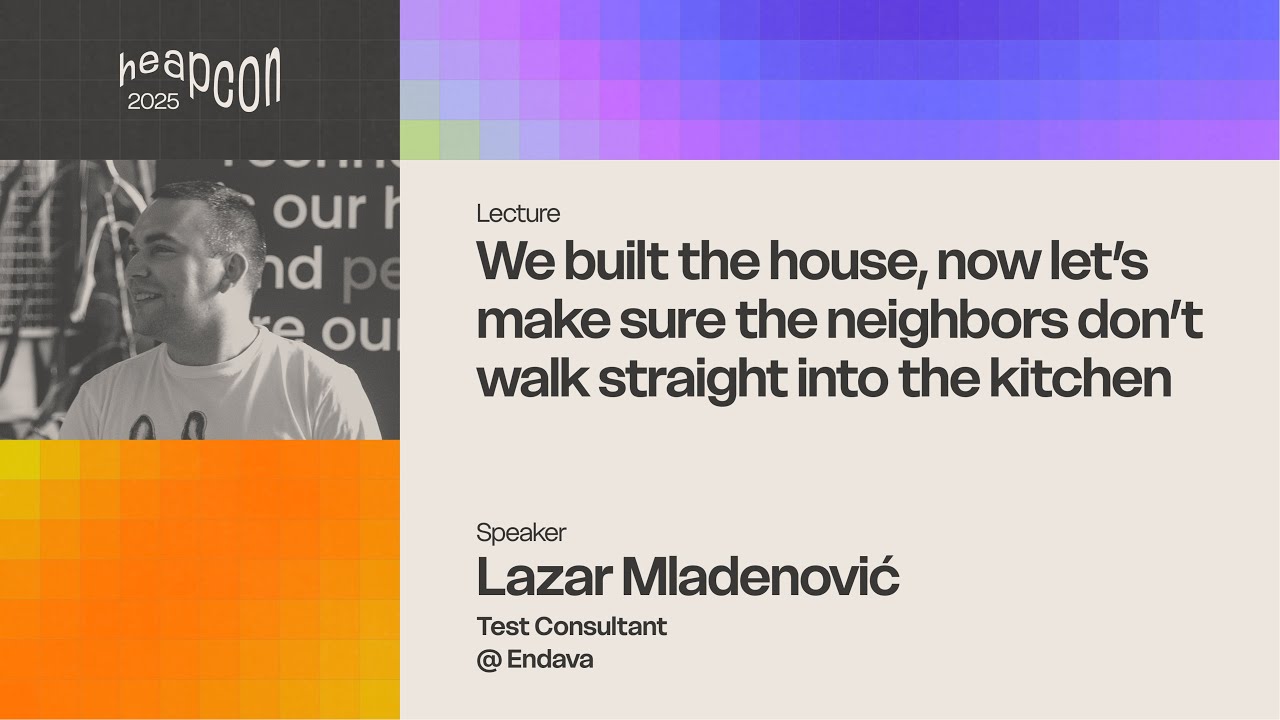Lazar M.- We built the house, now let’s make sure the neighbors don’t walk straight into the kitchen