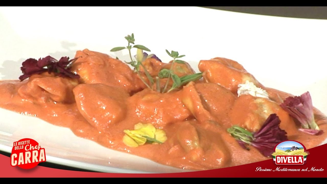 Ricetta Tortelloni con ricotta e spinaci in salsa aurora dello Chef Carra | Divella