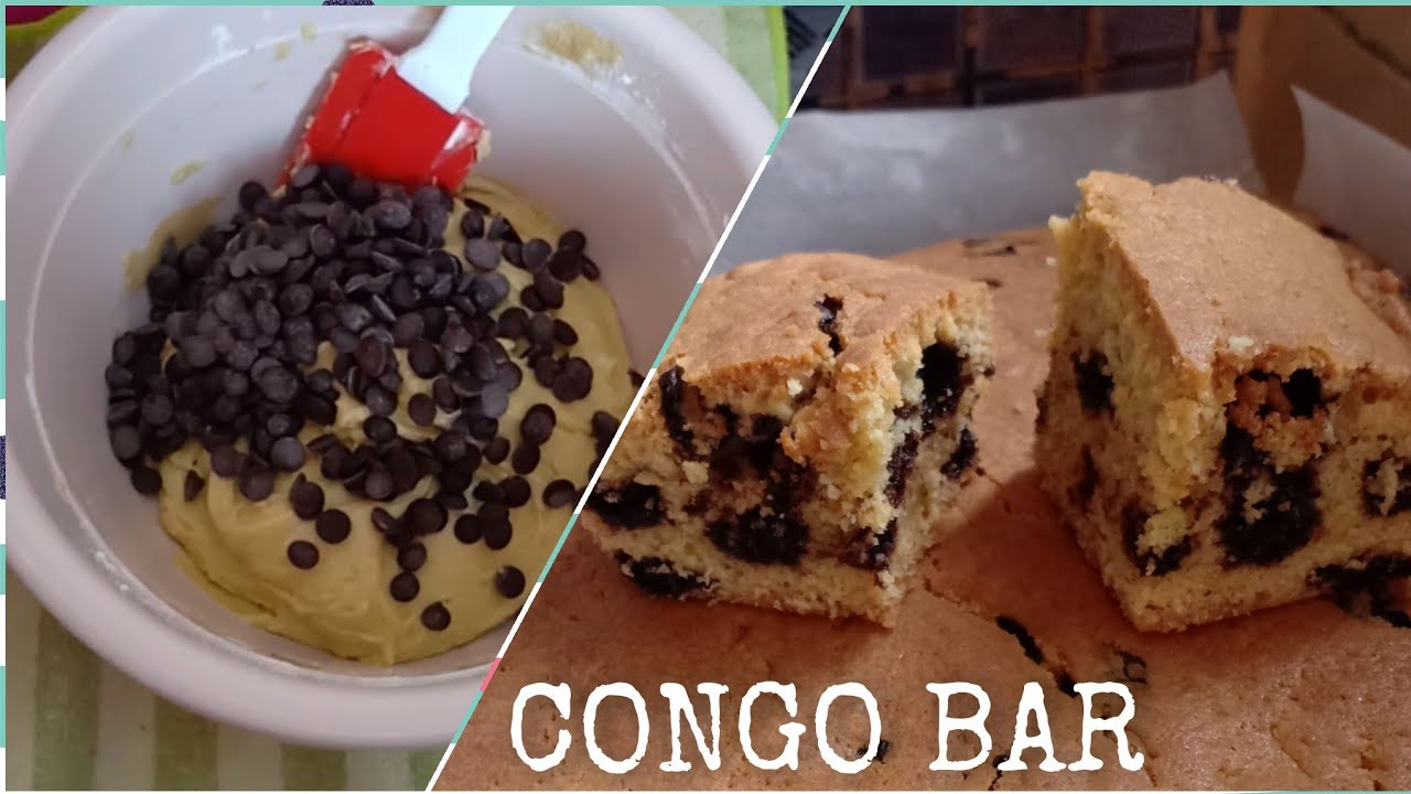 CONGO BAR. Resepi mudah sukatan cawan.
