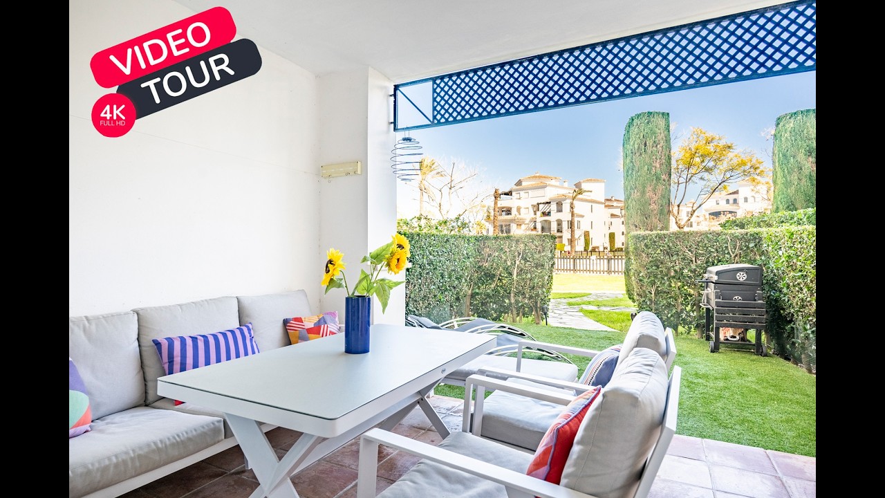Two bed ground floor apartment with garden on la torre golf resort - 150,000 Euros