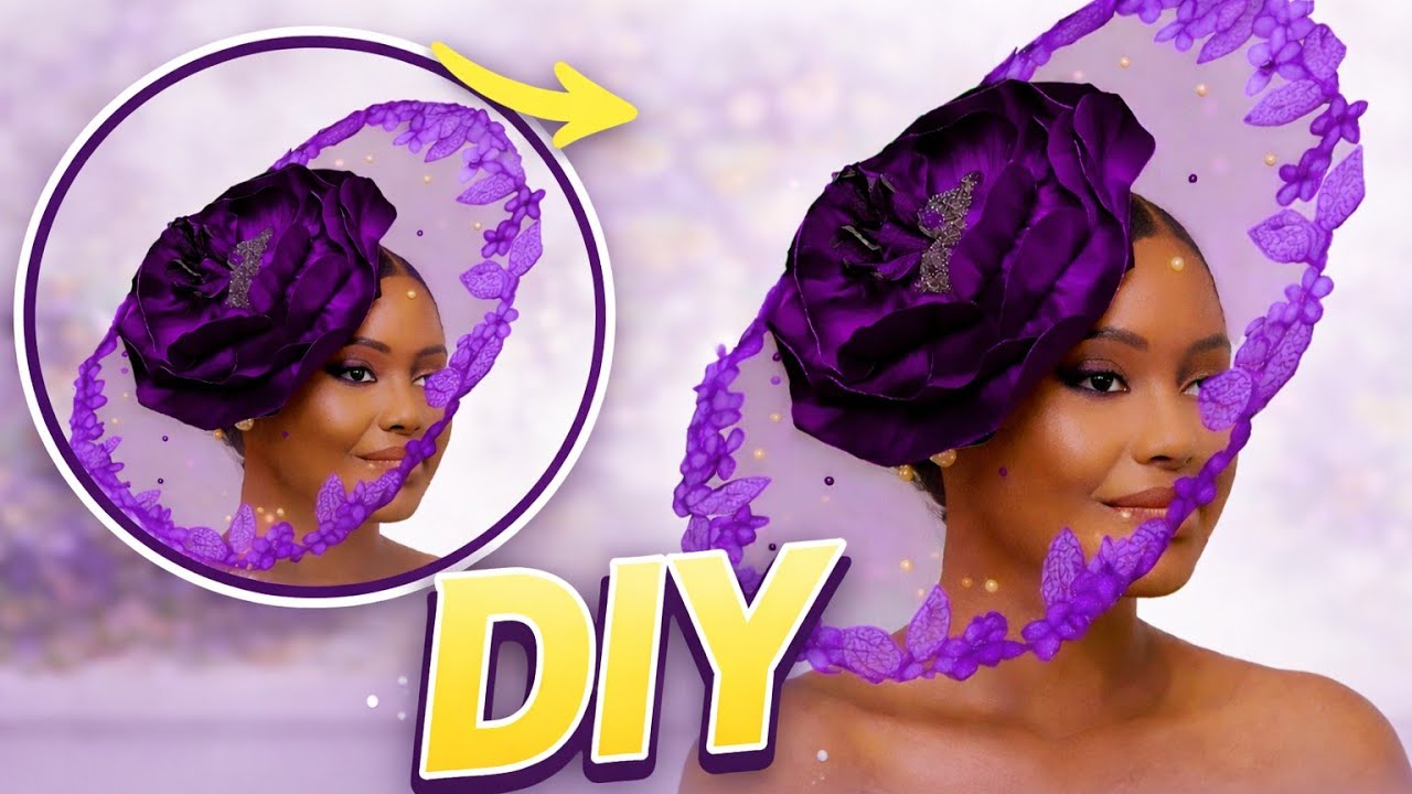 HOW TO MAKE THIS STUNNING SATELLITE  FASCINATOR /FLORAL HEADPIECE/ TULLE BRIM/ WELL DETAILED #diy 
