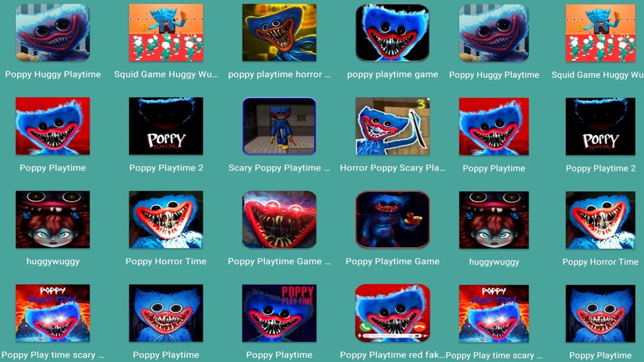 Poppy Huggy Playtime,Squid Game Huggy,Poppy Horror,Poppy Playtime 2,Scary Poppy 3,Huggy Wuggy,...
