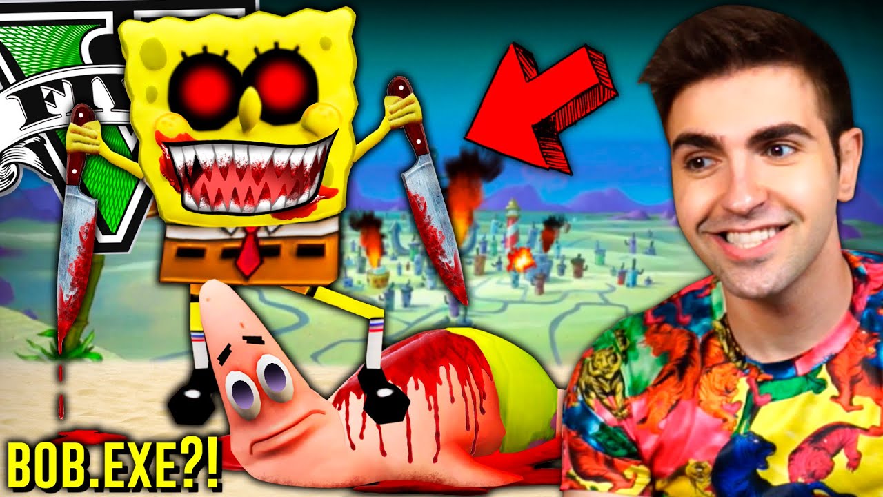 BUSCANDO a *BOB.EXE* en Grand Theft Auto 5 !!🧽😈 🔪