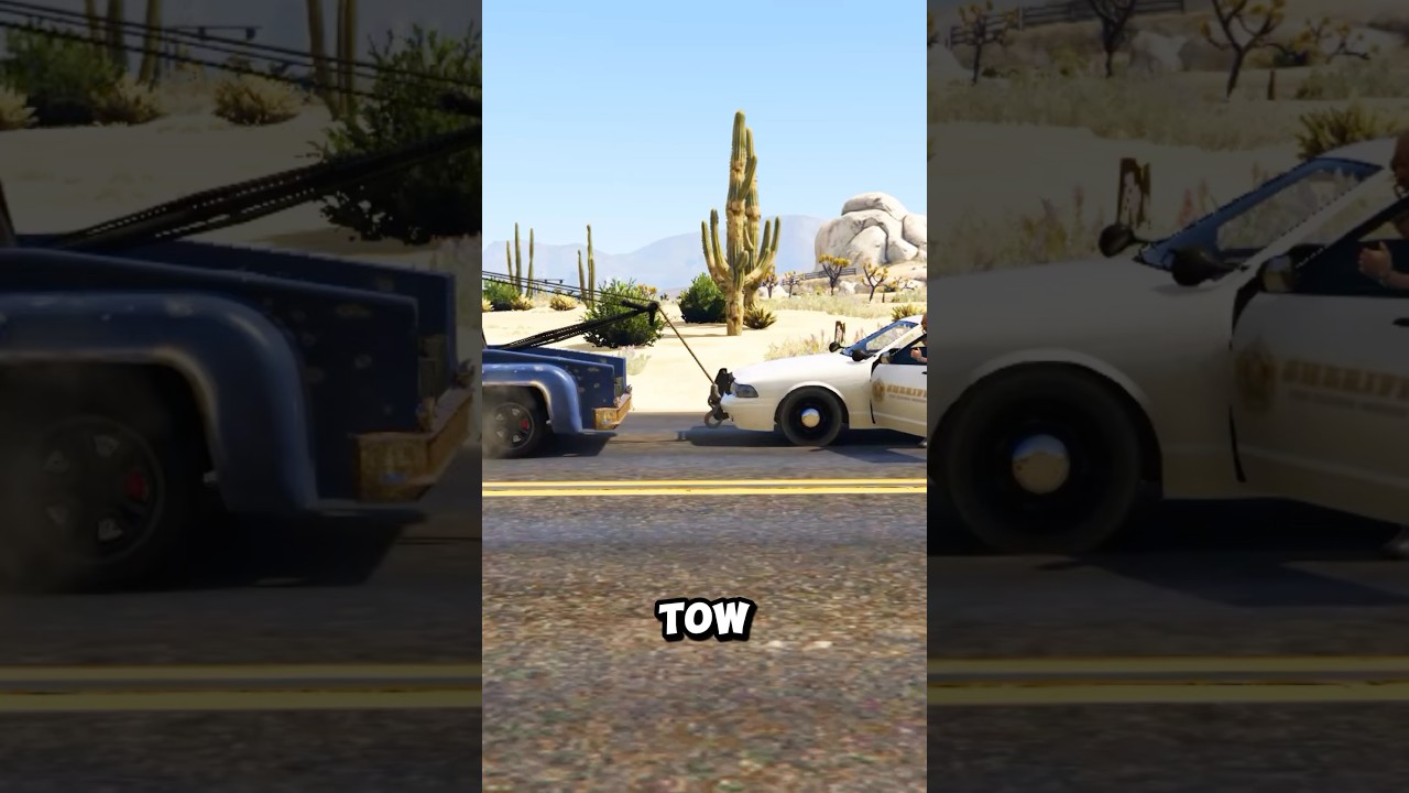 What happens in Every  GTA Game | Towing Police Cars