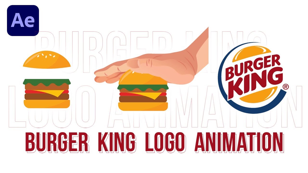 Burger King Logo Animation In Adobe After Effects - After Effects Tutorial - No Plugins.