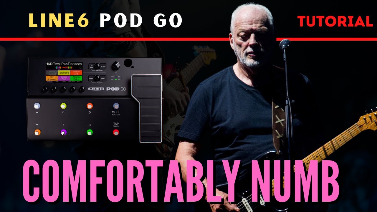 Line6 POD GO | PINK FLOYD - Comfortably Numb SOLO [ Tutorial + Free Preset ]
