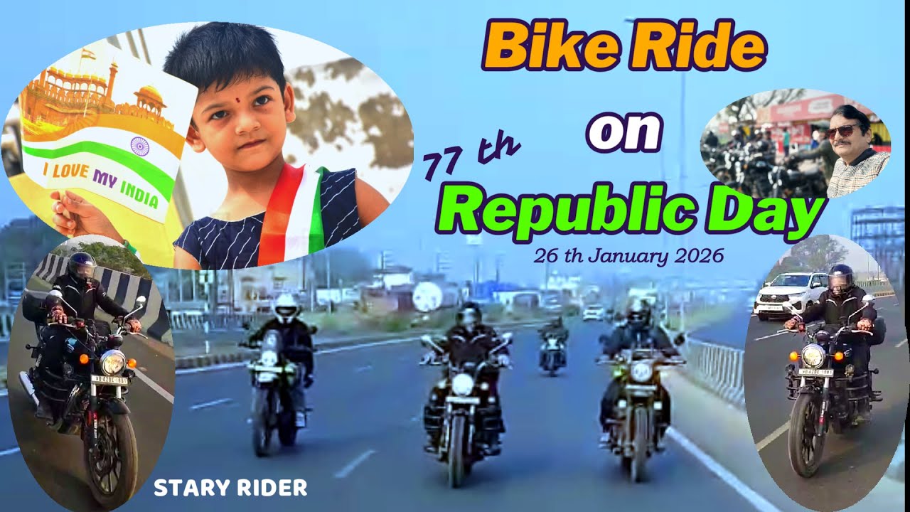Bike Ride on Republic Day | 26th January 2026 #motovlog #republicday #remeteor350 #bike #staryrider 