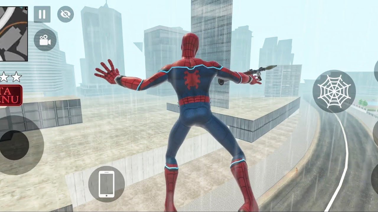 Indian theft auto simulator game Spider-Man  flying and killing people's and police 