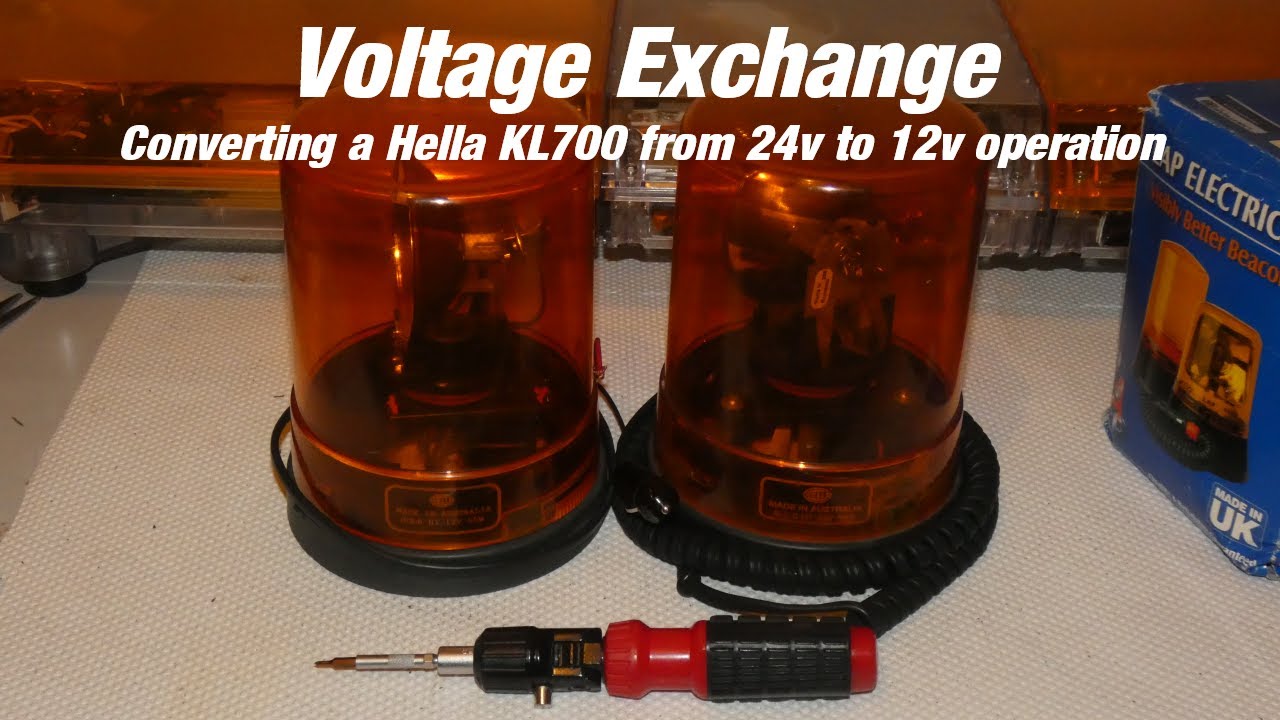 Voltage Exchange: Converting a Hella KL700 from 24v to 12v Operation | StrobeAdvice