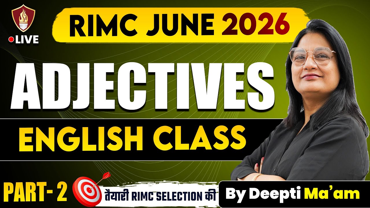 RIMC Online Coaching 2026 | Adjectives English Grammar | RIMC Entrance Exam Preparation