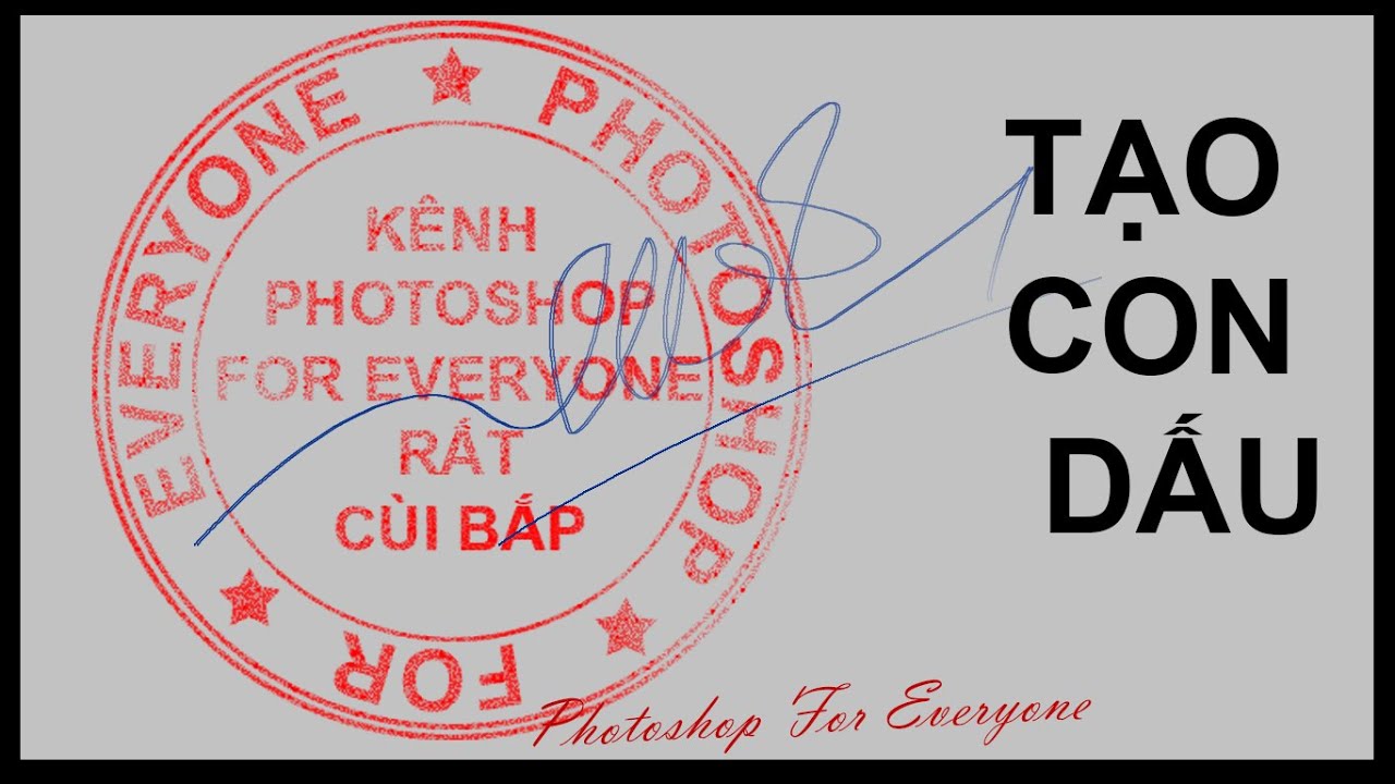 Làm con dấu chứng nhận vui bằng photoshop cs6.