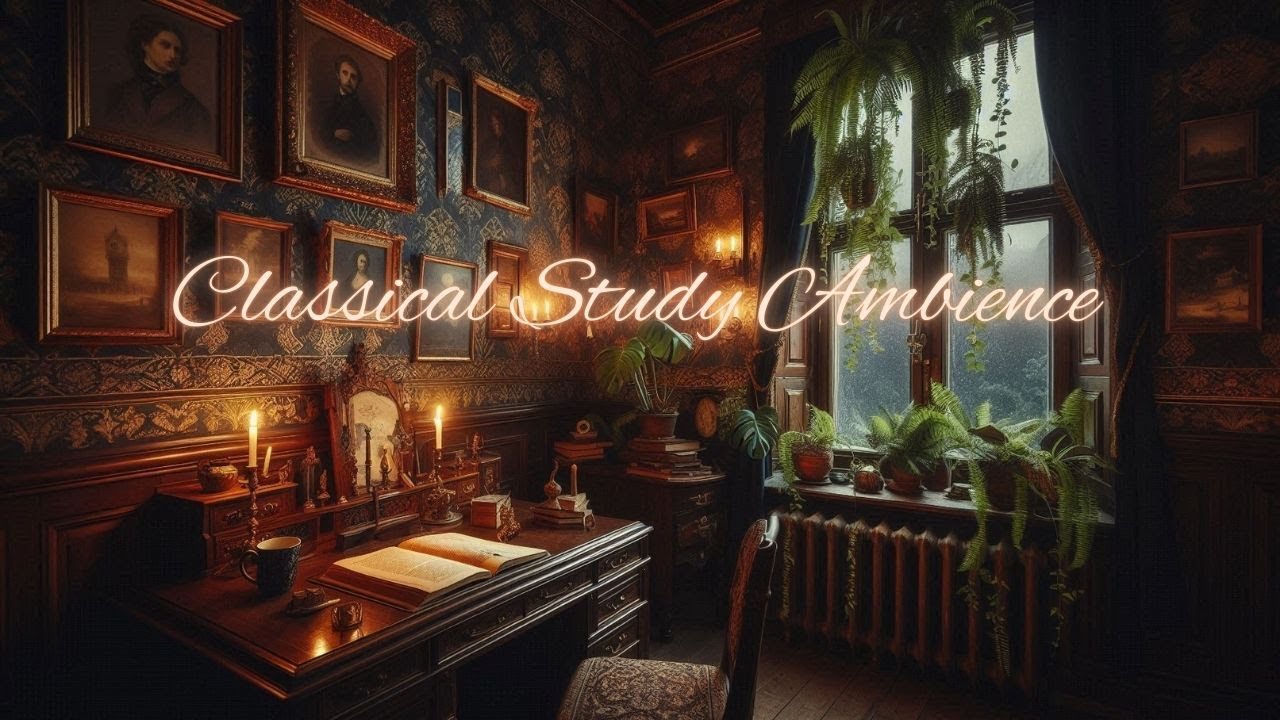 Study Ambience 📚 | Dreamy Classical Music | Historian’s Desk | Rainy Day