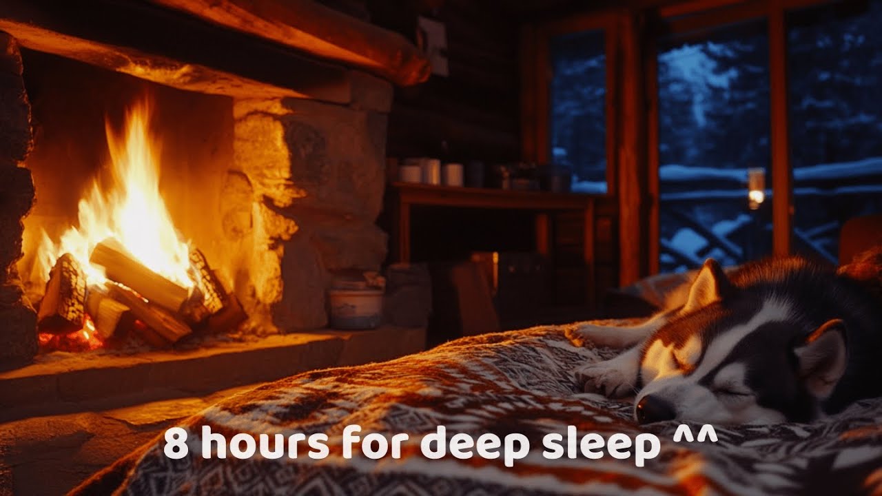 I Left This On and Slept Deeply ❄️ 8 Hours Cozy Winter Cabin