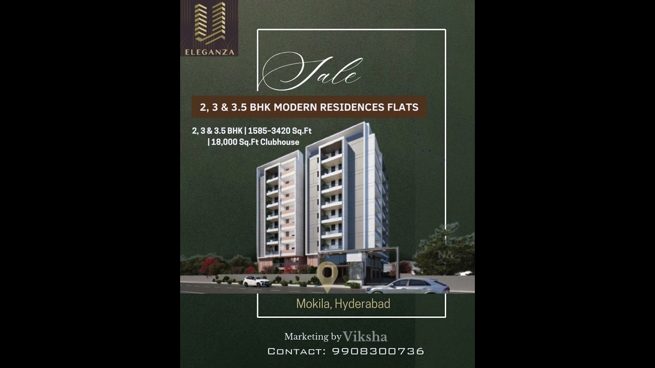 2, 3 & 3 5 BHK Modern Residences Flats #hyderabadrealestate #luxuryhomes #hmdaapproved